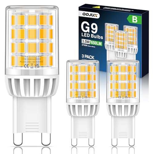 QOJUX Lampenß 3.5W 650LM Energieeffizienz der Klasse B Ersatz für 30W 40W 50W Halogenlampeühbirne Leuchtmittel Nicht Kein Flimmern AC 220 240V 3 Stück