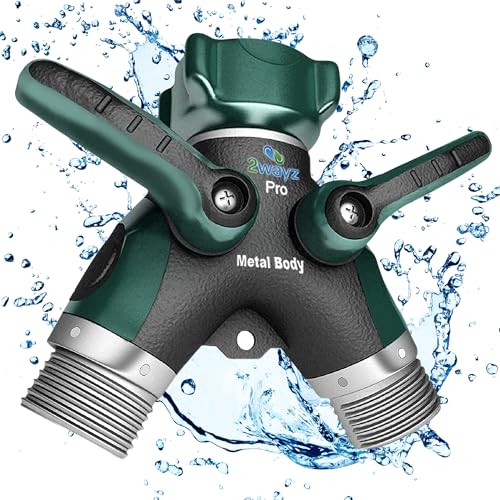2wayz Gardena Schlauchverbinder und Gardena Verteiler 2 Wege Heavy Duty Y-Verteiler mit Absperrventil Gardena Schlauch Zubehör für Gartenbewässerung Gardena Rasensprenger kompatibel langlebig