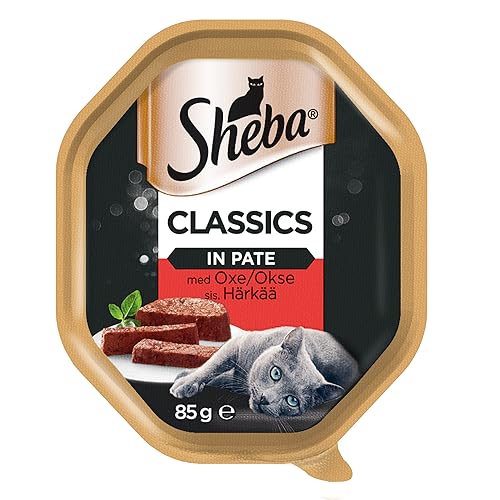 Sheba Classics mit Rindfleisch Nassfutter für Katzen in Pastete 22 x 85g