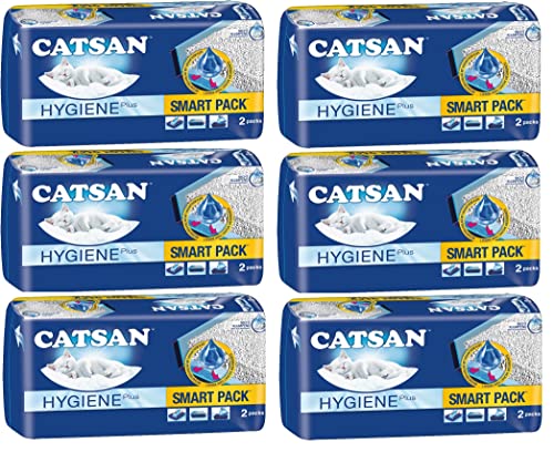 Catsan Smart Pack Katzenstreu Streu Nicht klumpend 6 Packung mit 12 Packs 48L