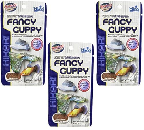 3 Pack Hikari Usa Tropical Fancy Guppy for Pet Health 0.77-Ounce Each