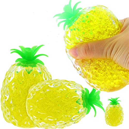 Quetschball Ananas Gelb Squeezeball Glibber Ball Antistress Knetball Spielball Quetsch 12cm