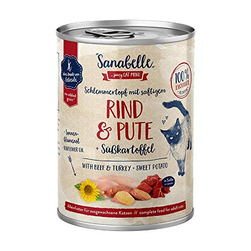 Sanabelle mit Rind Pute 6 x 380g Katzenfutter nass