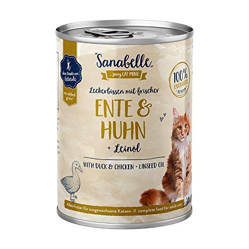 Sanabelle mit Ente Huhn 6 x 400g Katzenfutter nass