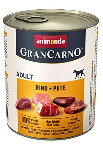 animonda Gran Carno adult Hundefutter Nassfutter für erwachsene Hunde Rind Pute 6 x 800 g