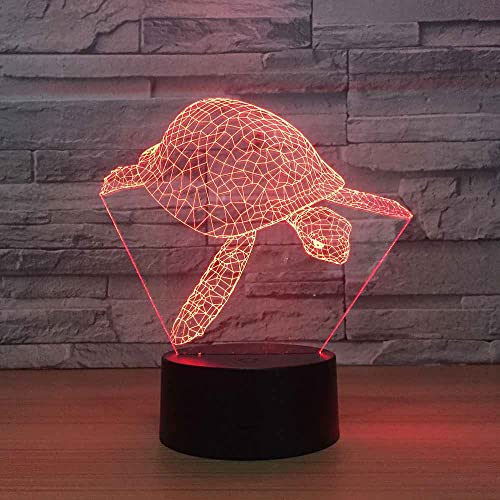 CICOLO 3D Nachtlicht Schildkröte Spielzeug für Kinder Kinderzimmer LED Nachtlicht Illusion Lampe mit 16 Farben Ändern und Fernbedienung Geschenk für Kinder Mädchen Jungen