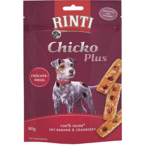 Rinti Chicko Plus Früchteriegel mit Huhn 12x 80g Hundesnack