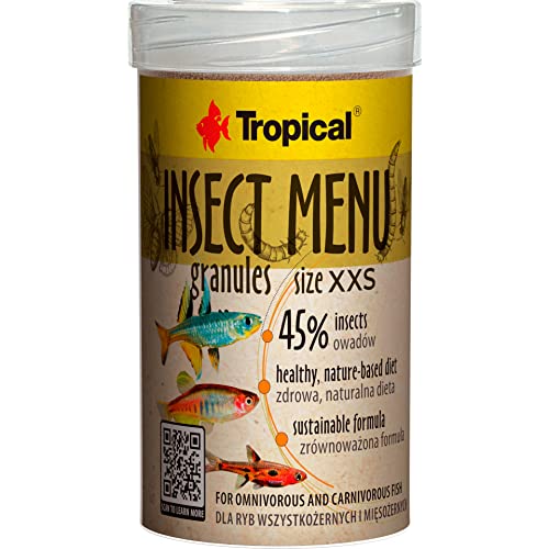 Insect MENU GRANULES Size XXS 100ml 64g - Fischfutter in Form eines sinkenden sehr feinen Granulats auf Basis von 3 Insekten