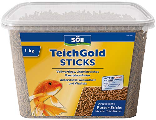 Söll 81447 TEICH-GOLD Futter-Sticks 7 5 L - Hauptfutter Ganzjahresfutter zum Füttern von Teichfischen im Fischteich Gartenteich - gesunde Ernährung - starke Abwehrkräfte - lange Schwimmfähigkeit
