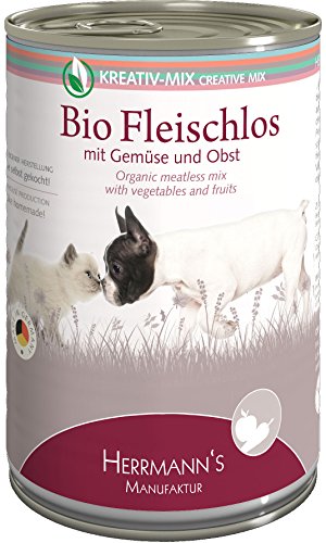 Herrmanns Bio-Hunde- und Katzenfeuchtfutter Fleischlos 12er Pack 12 x 400 g