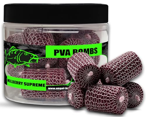 Magic Baits PVA Bombs PVA Sticks Ready PVA Bomb Karpfen Angeln Futter Boilies Angelfutter 10 Stück Mulberry Supreme