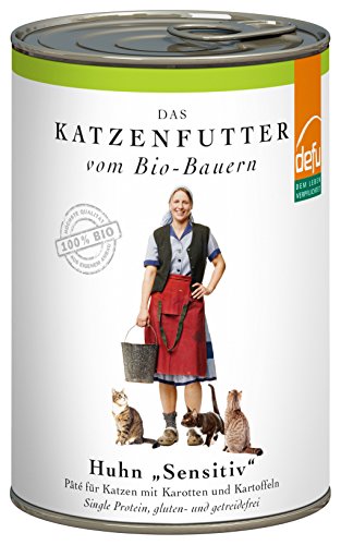 defu 12x 410g Pate Huhn Sensitive Alleinfuttermittel Premium Nassfutter für