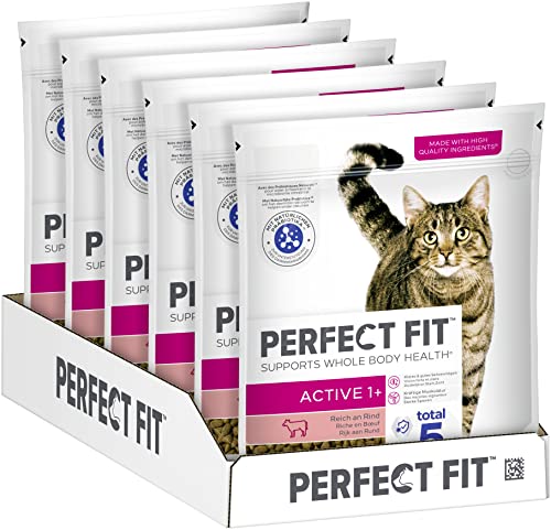 PERFECT FIT Katze Beutel Active 1 mit Rind 6 x 750g