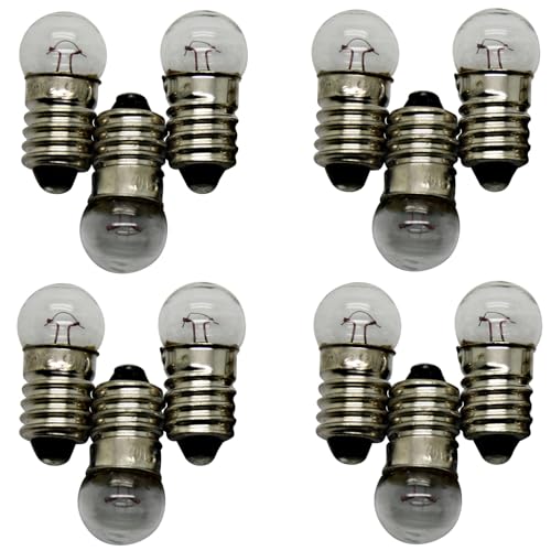 LED-Mafia 6V 12V 3W DC 3x 12x E10 warmweiß weiße Birnen Kleine Glühlampe Schraubgewinde Ersatz Beleuchtung 12 6V