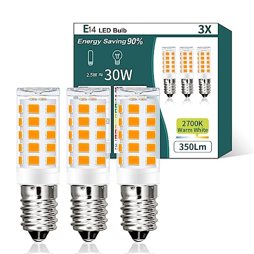  Warmweiss 2700K leuchtmittel 2.5W ersetzt 30W 40W Halogenlampen Glühbirne 350LM Kein Flackern Birne für Salzlampe Kühlschrankbirne Nähmaschine