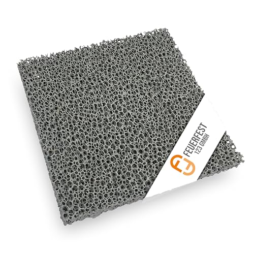 Feuerfest 123   Feinstaubfilter Kaminofen 200x200x22 mm Kompatibel mit Feinstaub Rußfilter zum nachrüsten Kamine Öfen hitzebeständig bis 1.650 C