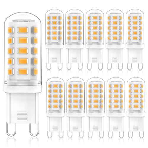 Eco.Luma G9 LED Lampen Warmweiß 2700K 3W 520LM Ersatz für 50W Halogenlampe Nicht dimmbar LED Leuchtmittel Kein Flimmern 360 Abstrahlwinkel AC 220-240V Energiesparende Glühbirne 10er Pack
