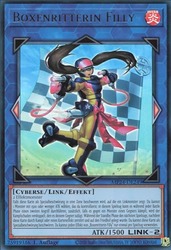 Boxenritterin MP24 DE249 Ultra Rare Deutsch Boosterfrisch 1. Auflage   25th Anniversary Tin Dueling Mirrors   mit ReCollectibles Versandschutz   für Yu Gi Oh