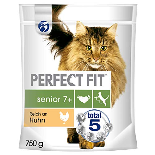 Perfect Fit Katzenfutter Trockenfutter Senior 7 Reich an Huhn 1 Beutel 1 x 750g