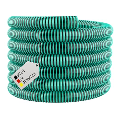 AWM Saugschlauch GRÜN - Meterware - PVC Spiralschlauch Förderschlauch Pumpen Druckschlauch Made in Germany 45 mm