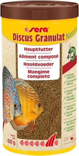 sera Discus Granulat Nature 1000 ml 420 g - Hauptfutter für alle Diskusfische Futter für Diskus