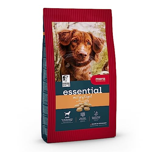 mera essential Geflügel Hundefutter für ausgewachsene normal aktive Hunde Trockenfutter 12 5kg