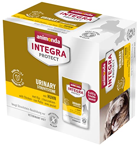 animonda INTEGRA PROTECT Katzenfutter nass Urinary Struvitstein mit Huhn 8 x 85g vom Tierarzt empfohlen bei Harnsteinen mit Veterinären entwickeltes Diätalleinfutter für erwachsene Katzen