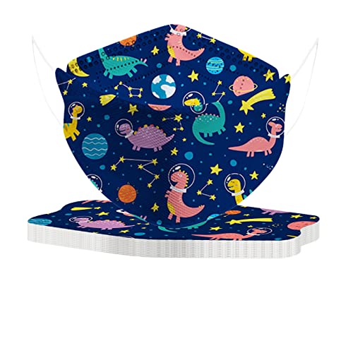 AMDOLE 10 Stück Kinder Mundschutz mit Cute Tier Motiv Jungen Mädchen Einweg Kindermundschutz Maske Fisch-Form Mundschutz 3D Mund Und Nasenschutz 4-Lagige Mund-Tuch Atmungsaktiv Geruchlos Bandana