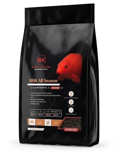BHK Daily All Season Koi Futter Sinkendes Koifutter als Ganzjahresfutter 5 mm Pellets 1 2 kg