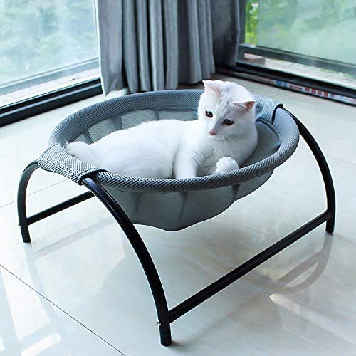 JUNSPOW Waschbar Weich Hundebett Abnehmbar Katzenzubehör katzenkorb Katzennest Outdoor Cat Bed Katzenkissen Hängematte Bett Sofa für Katze Kleine Hund