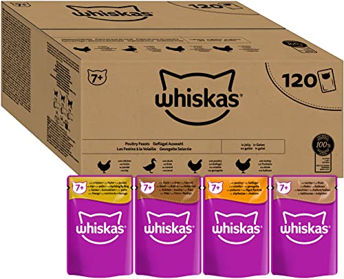  Senior 7 Gemischte 120 Portionsbeutel 120x85g 1 Großpackung Katzenfutter nass für ab 7 Jahren und älter