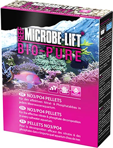 MICROBE LIFT Pure   NO3 PO4 Pellets zur Verwendung in Allen Meerwasseraquarien Filtermaterial zur Senkung von Nitrat und Phosphat für eine optimale Wasserqualität 500 ml