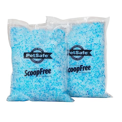 Petsafe Premium Silikat Katzenstreu Doppelpack Scoopfree Beseitigt Gerüche und bindet Feuchtigkeit Staub  und klumpenfrei Hält bis zu 30 Tage 2er Pack
