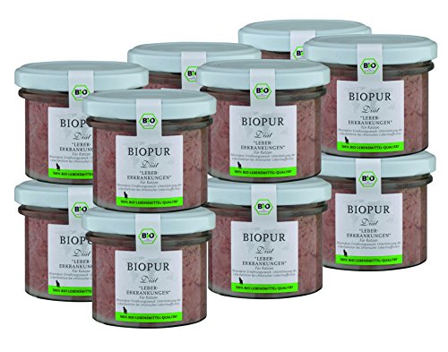 BIOPUR Bio Diät Katzenfutter bei Lebererkrankungen für 12x100g