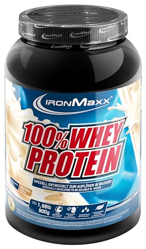 IronMaxx 100% Whey Protein Pulver - Neutral 900g Dose zuckerreduziertes wasserlösliches Eiweißpulver aus Molkenprotein viele verschiedene Geschmacksrichtungen