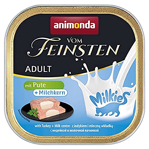 Animonda Vom Feinsten adult Milchkern Katzenfutter Nassfutter für ausgewachsene Katzen 32er Pack 32 x 100 kg