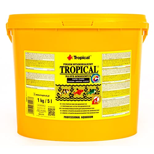Tropical Hauptfutter Flockenfutter für alle Zierfische 1er Pack 1 x 5 l