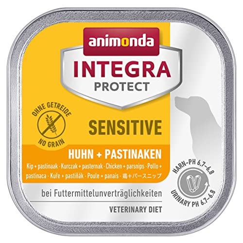 animonda Integra Protect Sensitive Hund Diät Hundefutter Nassfutter bei Futtermittelallergie Huhn Pastinaken 11 x 150 g