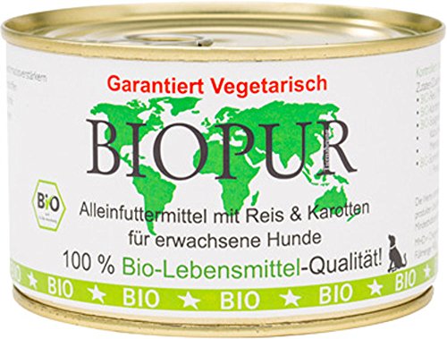 Biopur Vegan Reis Karotten Hundefutter 400g