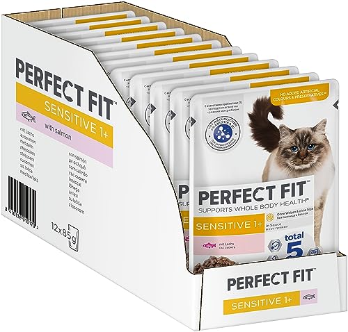 PERFECT FIT Katze Portionsbeutel Sensitive mit Lachs 12 x 85g
