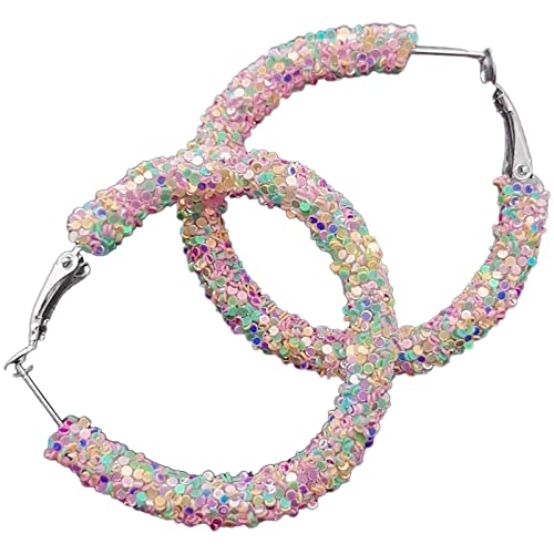 jieGorge Gold Für Runde Metall Glitter Kristall Statement Geometrisch Funkelnde Kinder 925 Mädchen White One Size