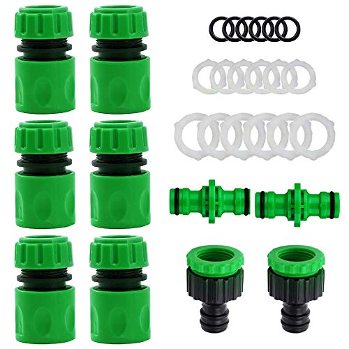 Schlauchverbinder Kit 2 Doppelstecker Schlauchkupplung 1 2 Zoll 6 Gartenschlauch Adapter Wasserschlauch 1 2 Zoll 2 Schlauchanschluss 3 4 Zoll Gartenschlauch Verbinder für Outdoor Indoor Wasserhähne