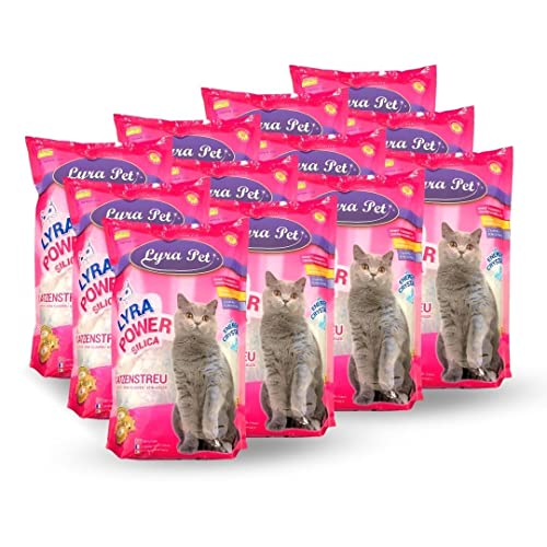  Pet 12x 5 L 60 L Power Silica 100% Kieselgel Keine Klumpenbildung Neutralisiert den Geruch Staubfrei Unparfümiert Hygienisch Saugstark Saubere Wohnung