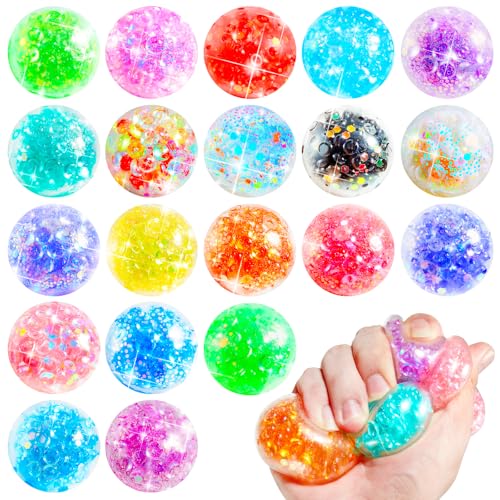 HOUT 20 Stück Stressball Squishy Mitgebsel Kindergeburtstag Kunststoff Anti Bälle Kindergeburtstag Gastgeschenke   Antistressbälle für Erwachsene   Kleine Geschenke für