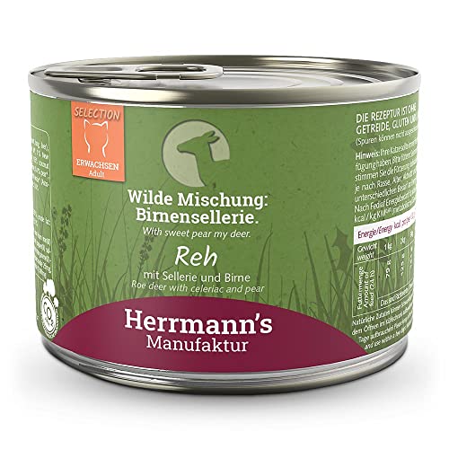 Herrmann s - Selection REH mit Sellerie und Birne - 12 x 200g - Nassfutter - Katzenfutter