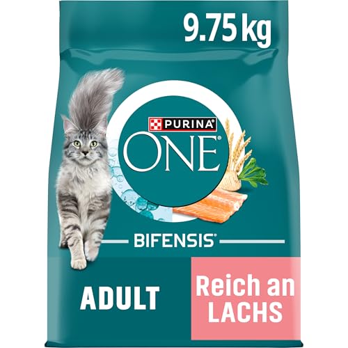 PURINA ONE Bifensis Trockenfutter mit Lachs für ausgewachsene Katzen 9 75 kg