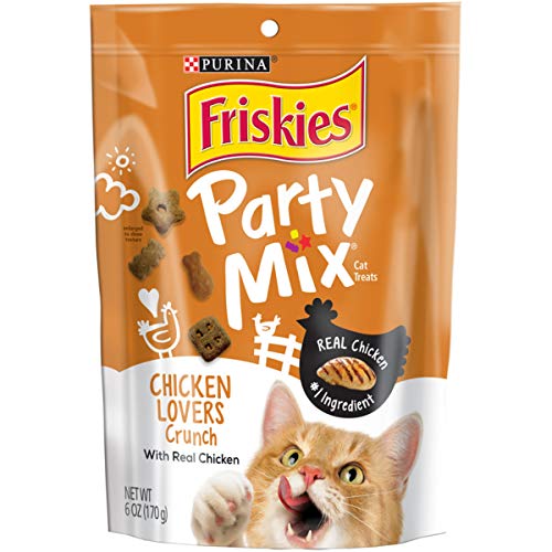 Purina Friskies Katzen-Leckerlis Party-Mix für Hühnerfreunde Crunch 6 Beutel 170 ml