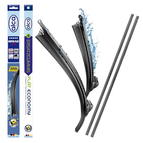 alca Scheibenwischer inkl. Ersatzgummi passend für NISSAN ARIYA 07.2020-02.2025 SUPER FLAT Scheibenwischer-Set