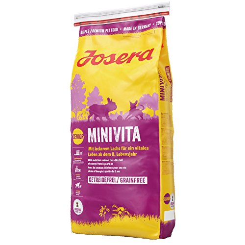 JOSERA MiniVita 1 x 900 g Hundefutter für kleine Rassen ab dem 8. Lebensjahr Super Premium Trockenfutter für ältere Hunde 1er Pack
