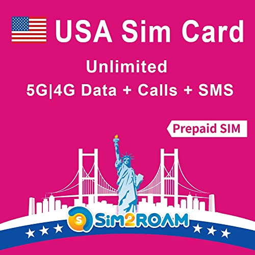 USA Prepaid SIM Karte Unbegrenzte 5G 4G LTE Hochgeschwindigkeits Internetdaten in den USA einschlieÃŸlich Hawaii Unbegrenzte Anrufe und Textnachrichten SMS Wieder auffÃ¼llbar 12 Tage